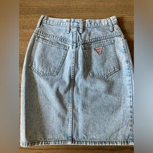 Vintage Guess Jeans Denim Skirt-Georges Marciano Design-Made in USA-Size 29